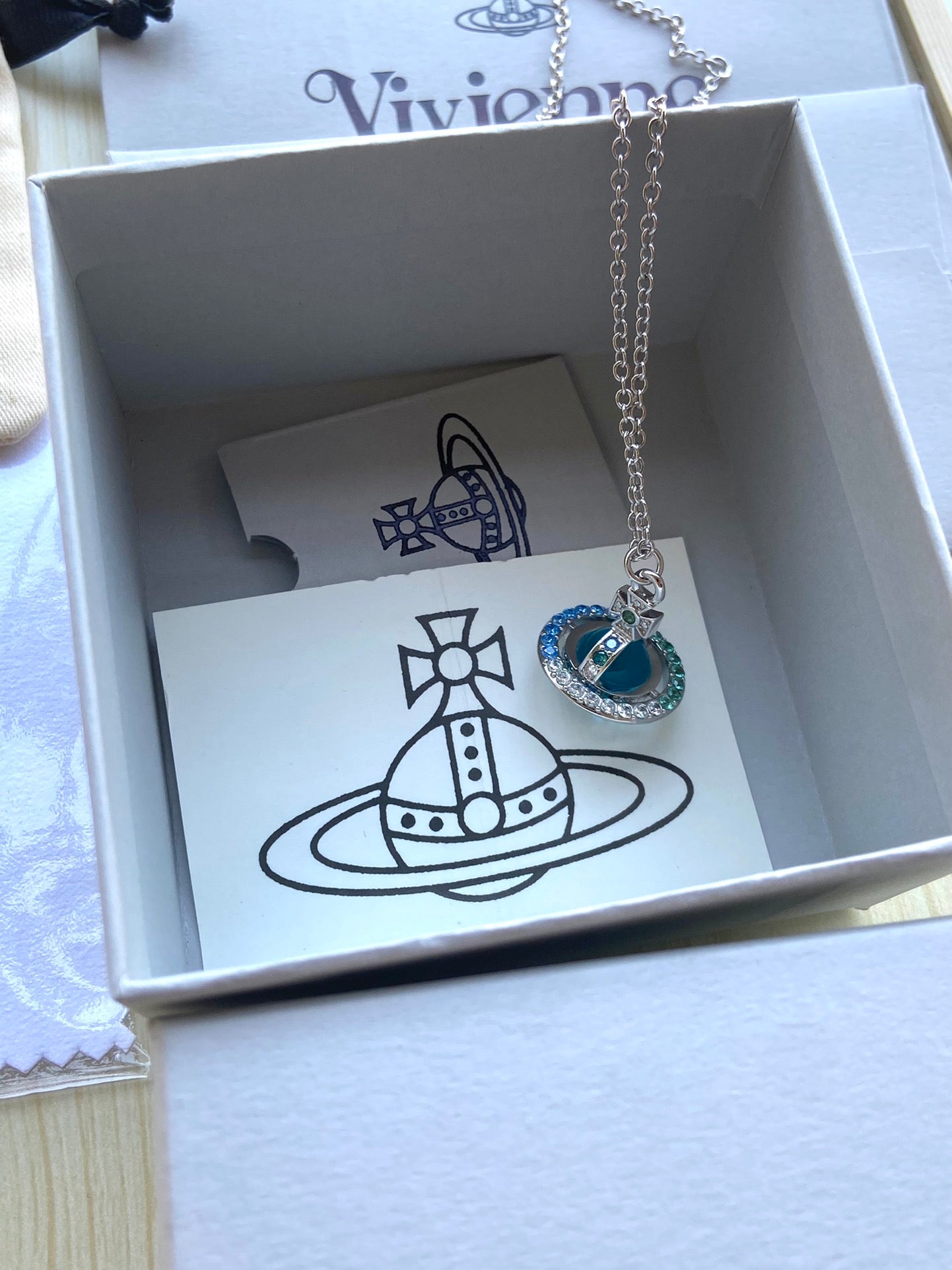Vivienne Westwood Crystal Planet Necklace