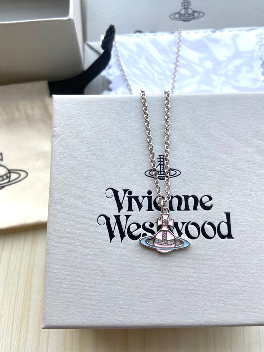 Vivienne Westwood Minimalist Planet Clavicle Necklace