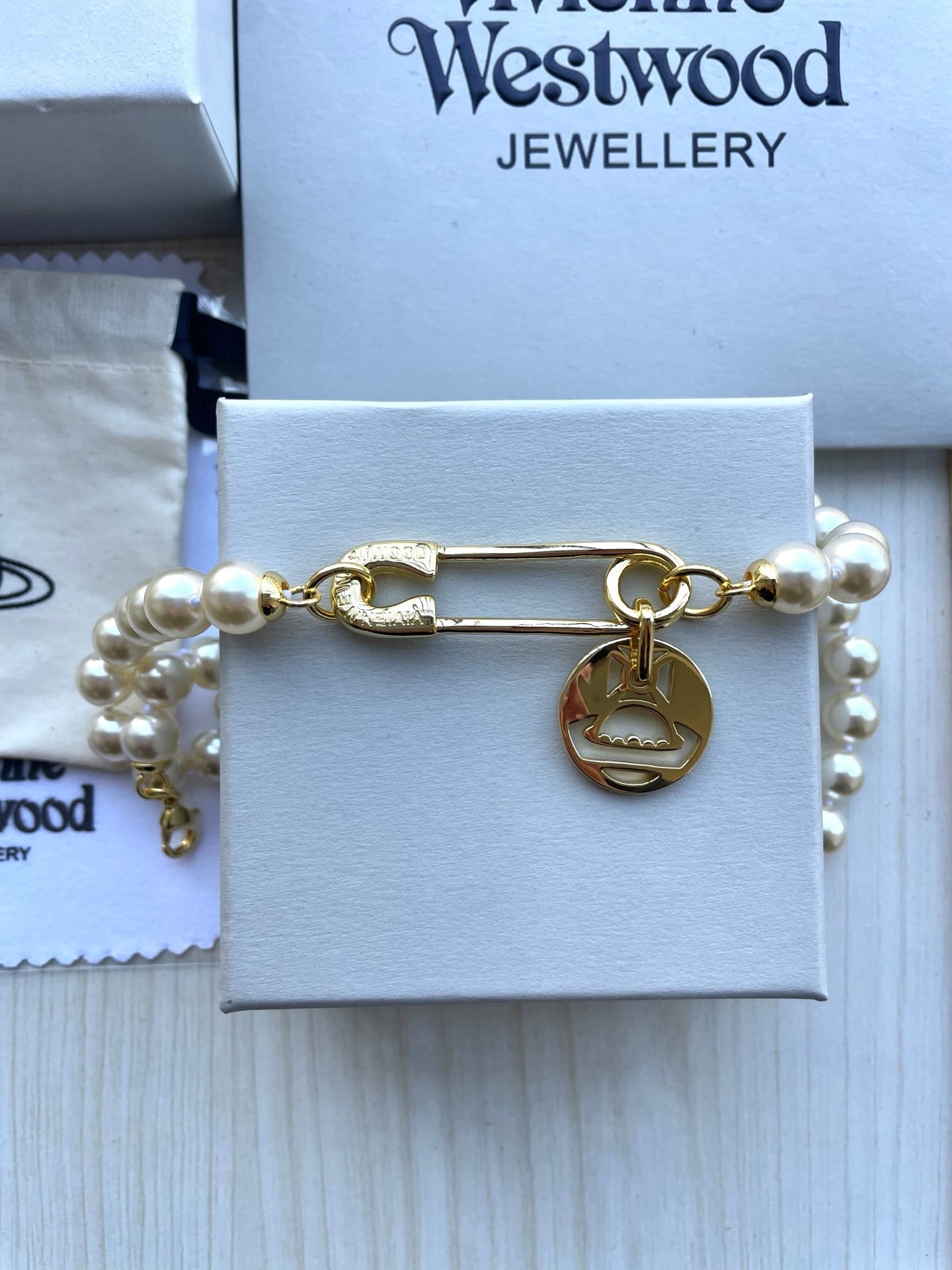 Vivienne Westwood Pearl & Pin Bracelet