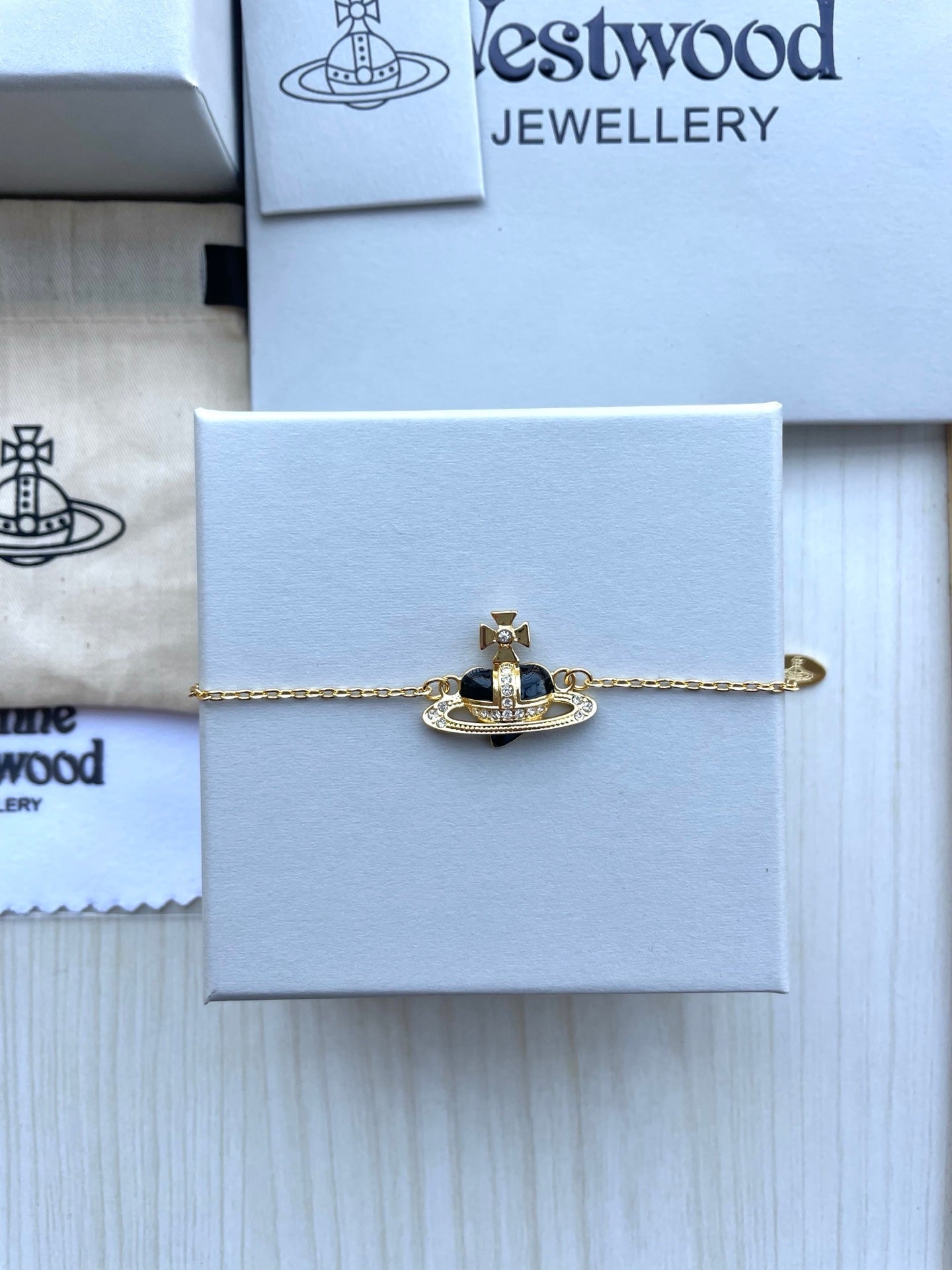 Vivienne Westwood Shell & Rhinestone Bracelet