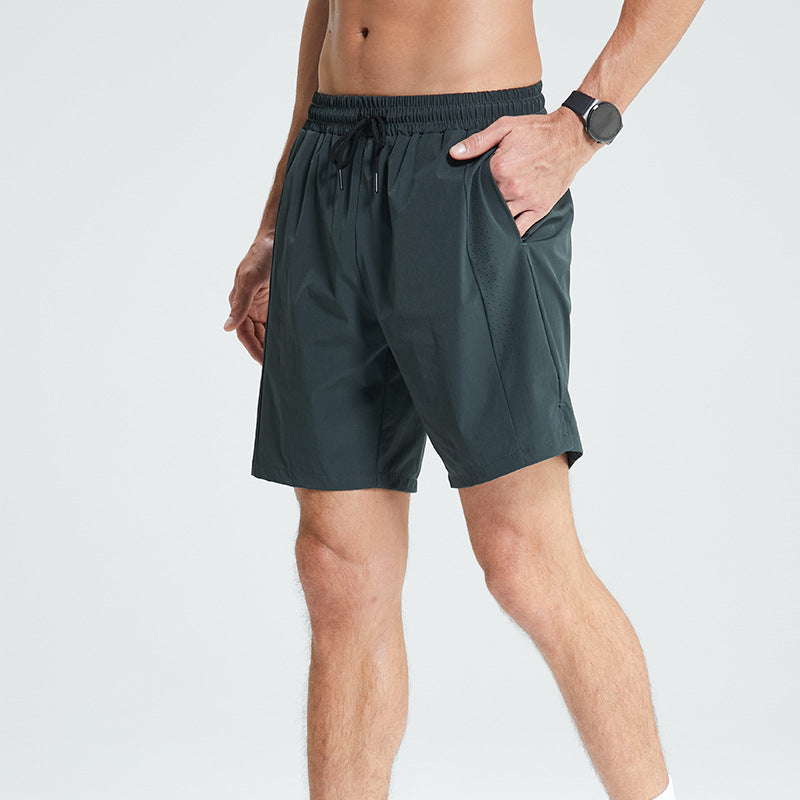 Quick-Drying Breathable Cooling Mid-thigh Shorts Black