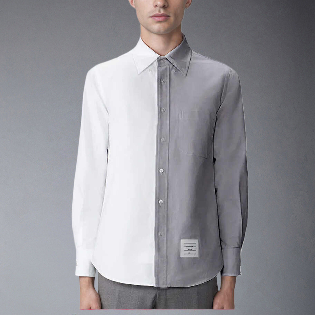 Thom Browne  Blue striped shirt