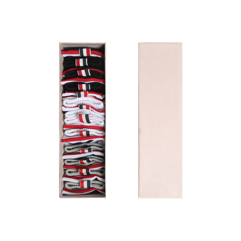 Horizontal striped cotton socks THOM TREND