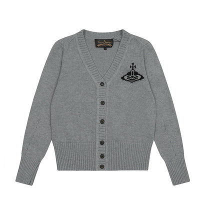 Vivienne Westwood Solid-Color Cotton-Wool Cardigan