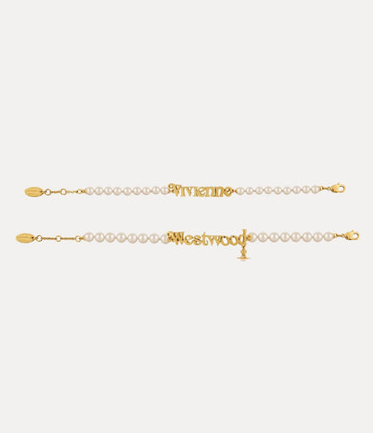 Vivienne Westwood Pearl Letter Bracelet