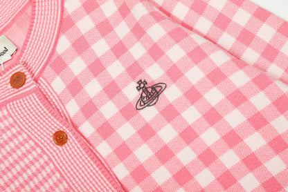 Vivienne Westwood Plaid Cotton-Wool Cardigan