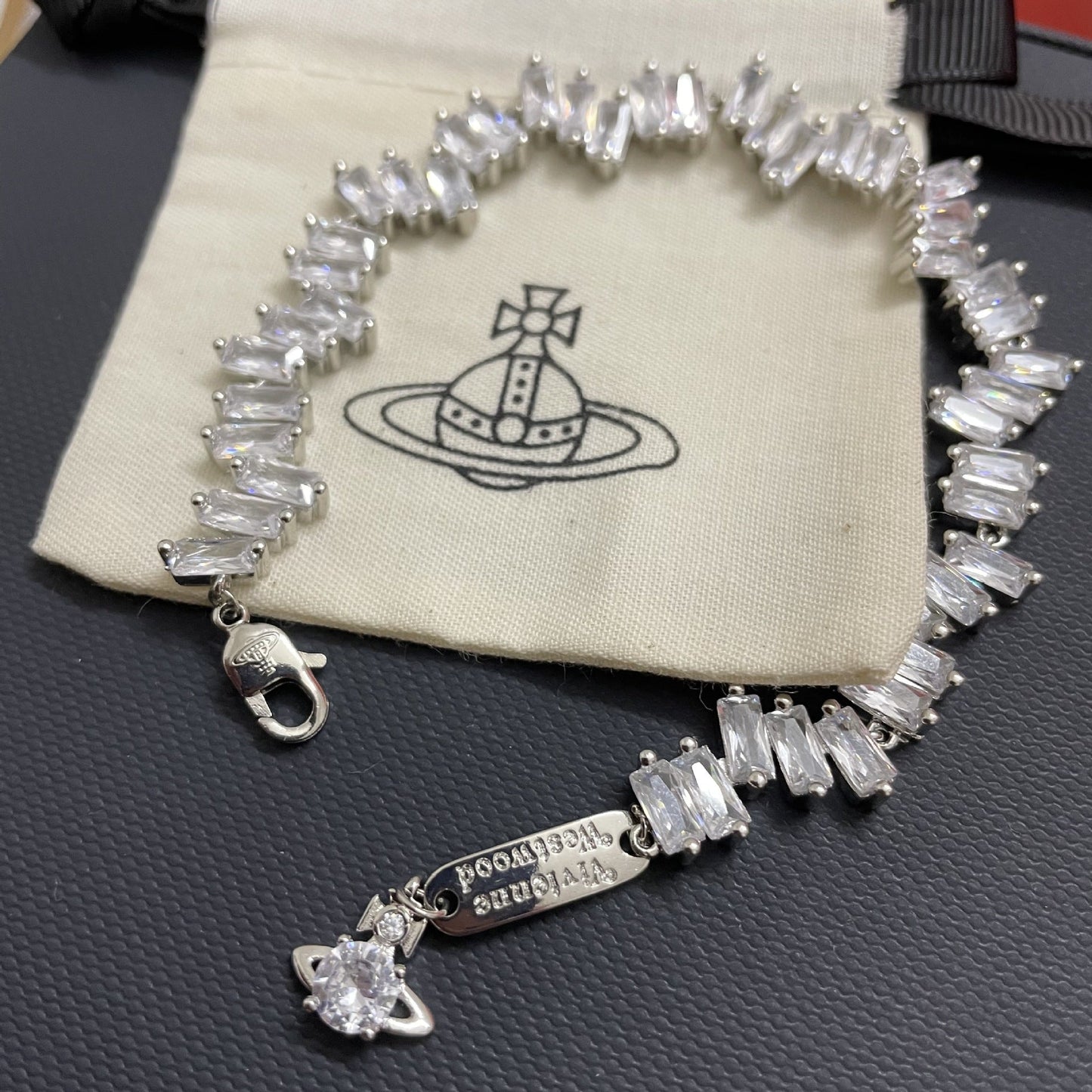 Vivienne Westwood Full-Rhinestone Bracelet