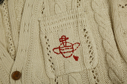 Vivienne Westwood Solid-Color Cotton-Wool Cardigan
