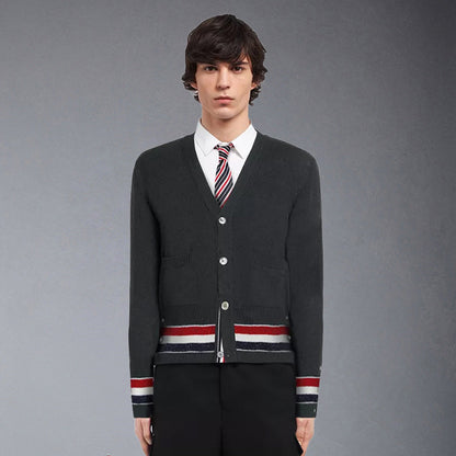 Thom Browne  4-Bar Thick knitted jacket