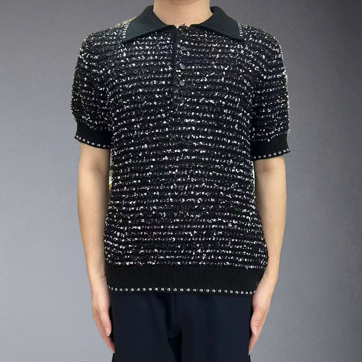 MThom Browne 2025ss Wool polo T-shirt
