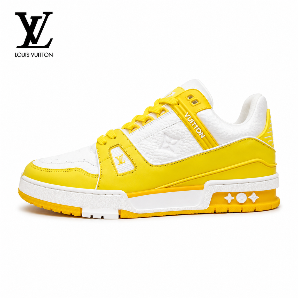 Louis Vuitton LV Trainer Sneakers — Yellow & White