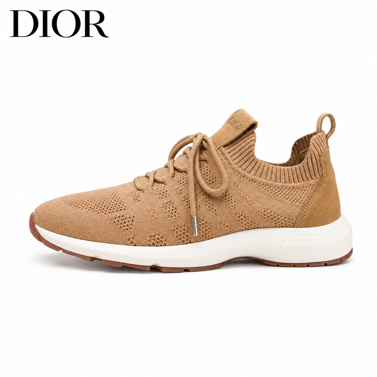 Dior Knit Sock-Style Lace-Up Sneakers - Style 434