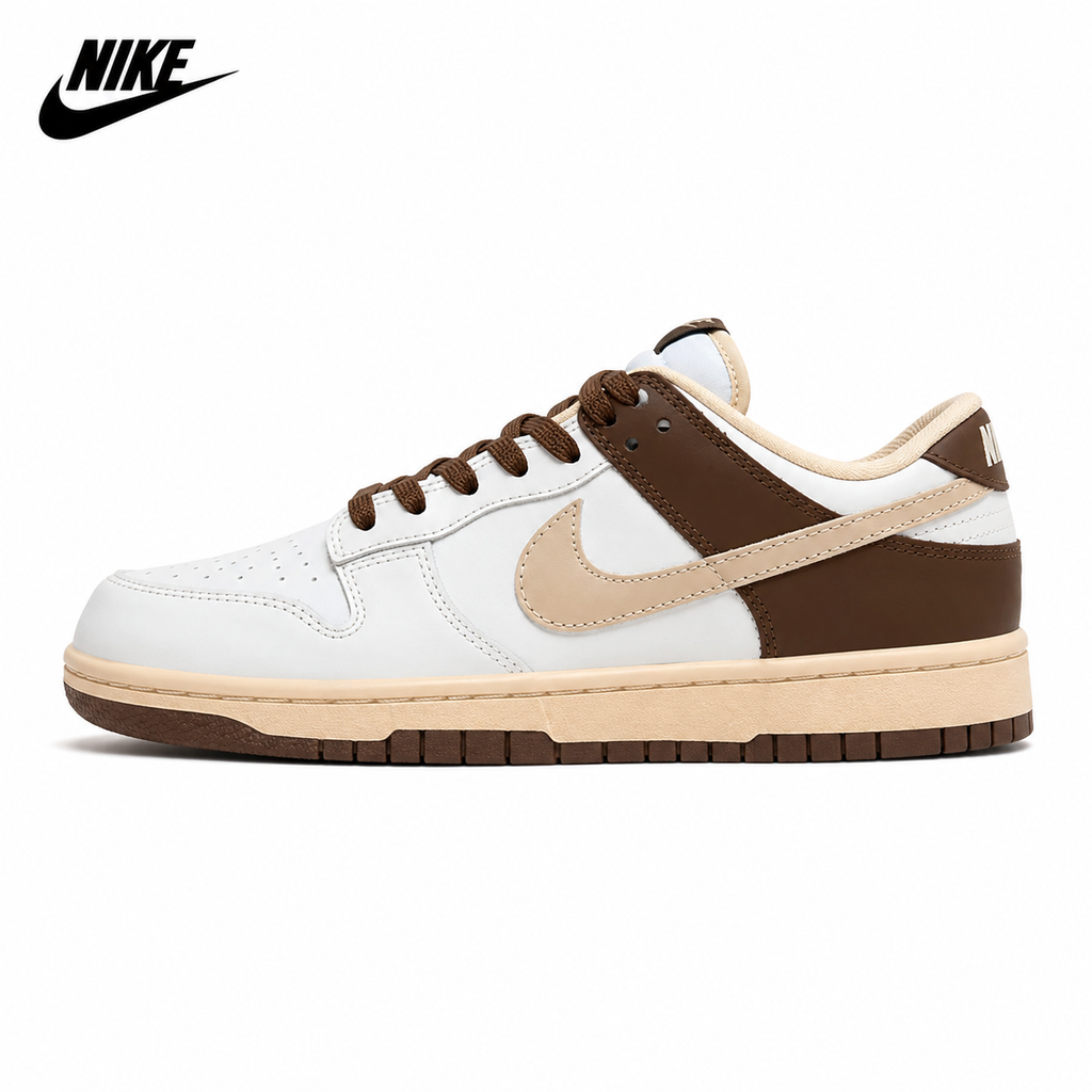 NIKE Light Blue & Brown Low-Top Sneakers with Beige Accents