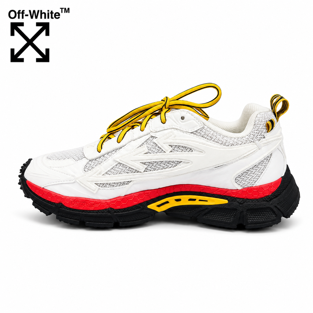 Off-White Thick-Sole Sneakers | White & Black Streetwear