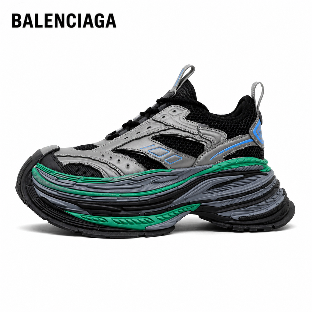 Balenciaga Circuit Wave Runner Sneakers — Grey Green / All White / Black Red / All Black