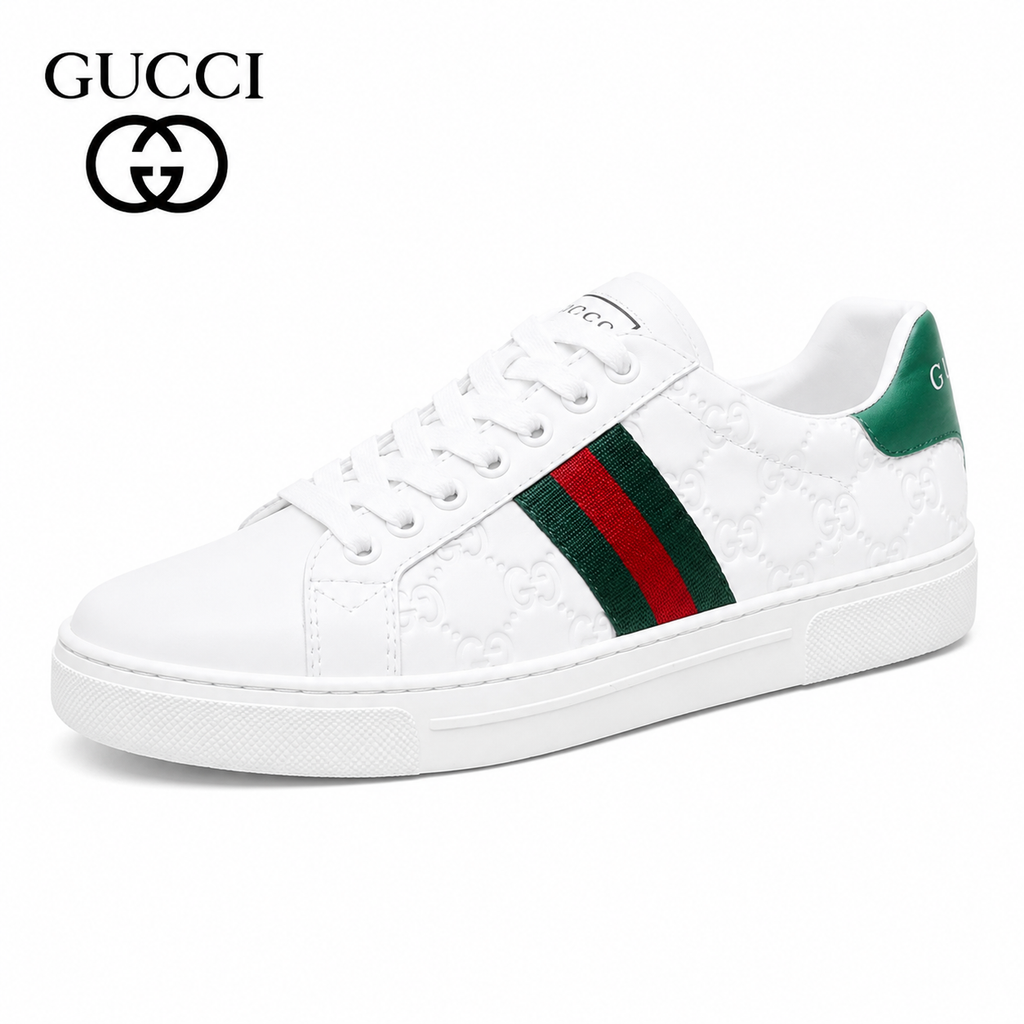 GUCCI Men's Tonal GG Web Stripe Low-Top Sneakers – Style 427014