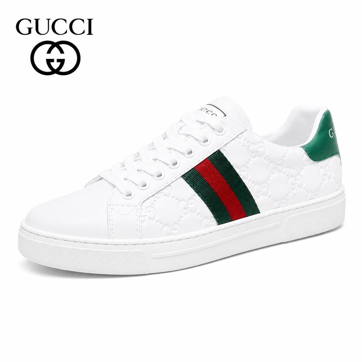 GUCCI Men's Tonal GG Web Stripe Low-Top Sneakers – Style 427014