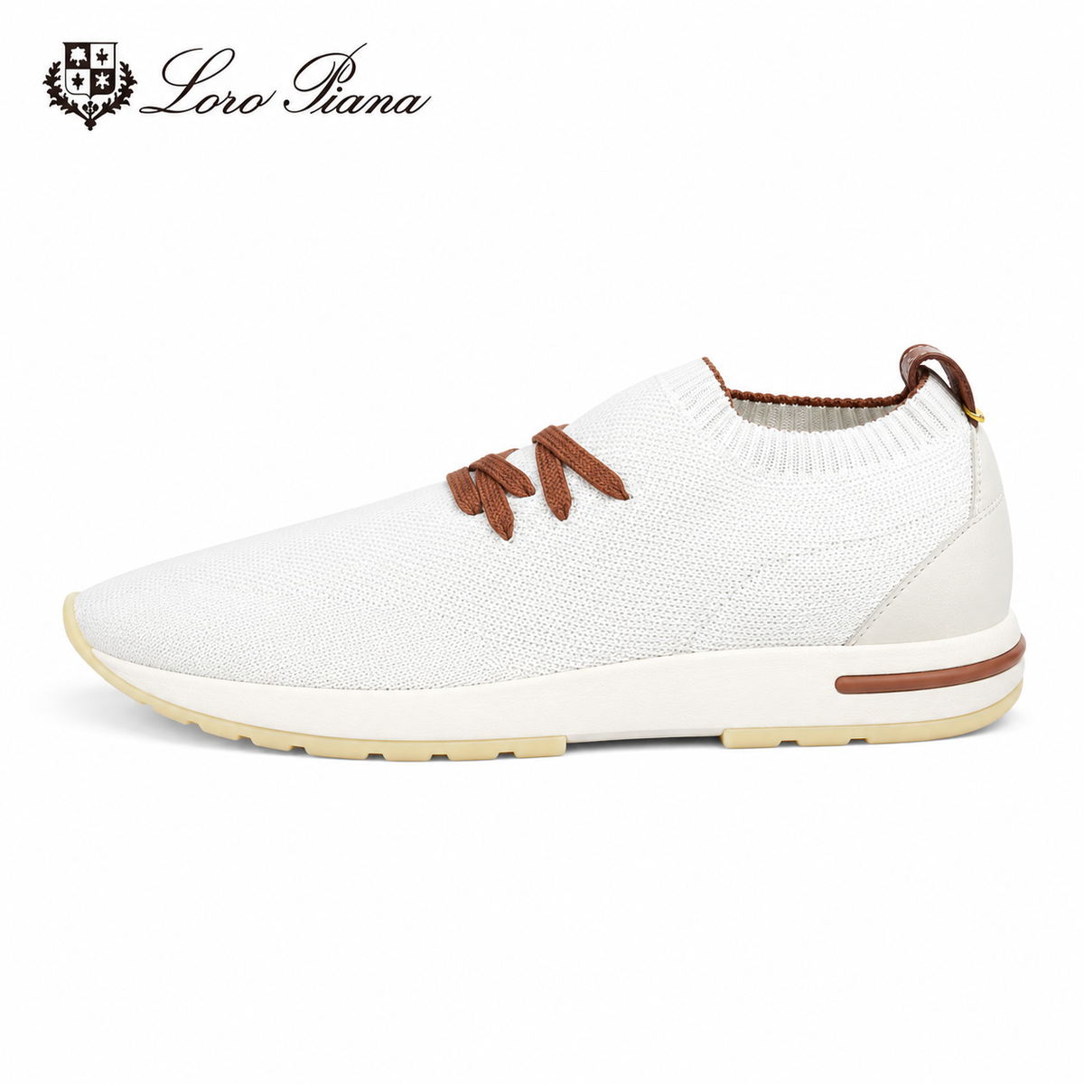 Loro Piana White, Gray & Black Sneakers | Breathable Casual Style