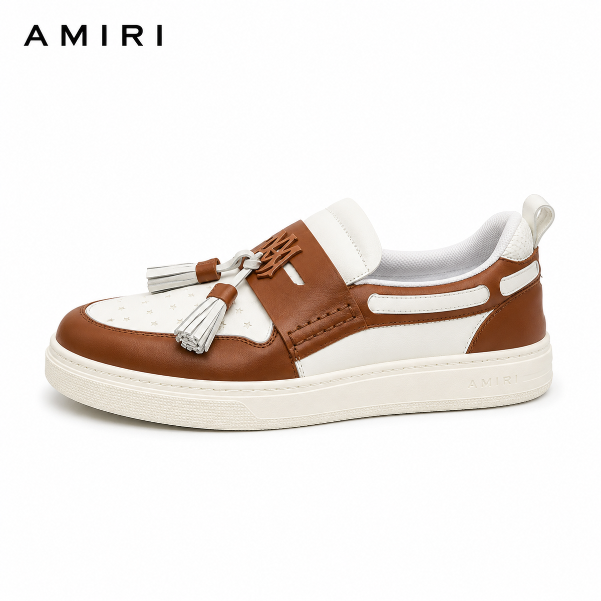 Amiri Tassel Platform Boat Loafer — Braided Midsole, Two-Tone Leather, 2 Colors