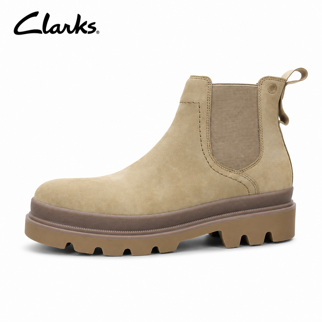 Clarks Chelsea Boot — Suede Lug Sole