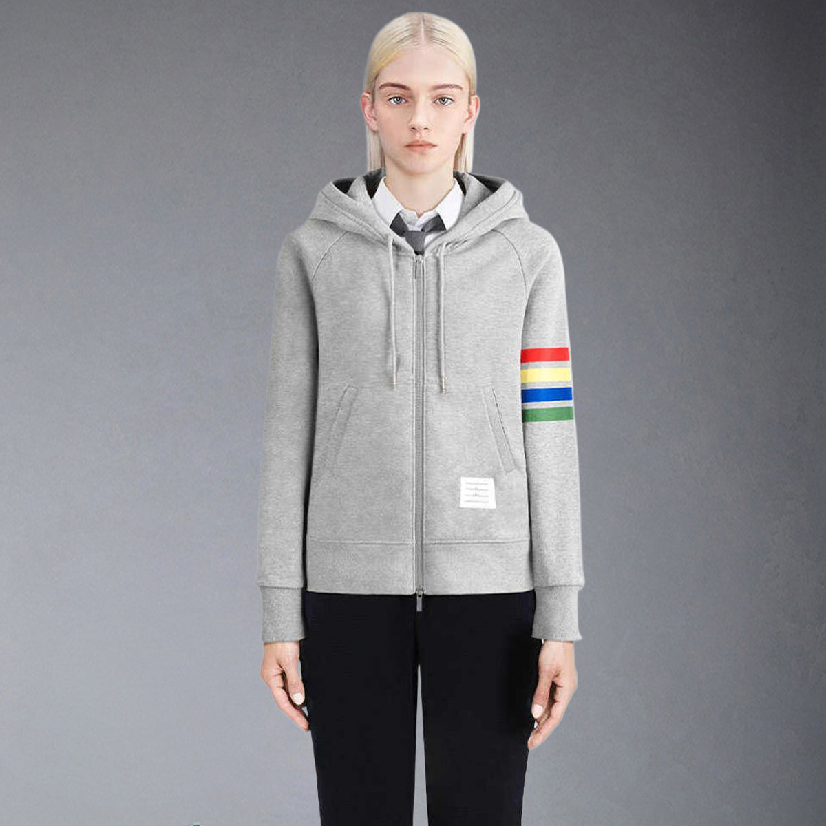 Thom Browne Rainbow Stripes Hoodie