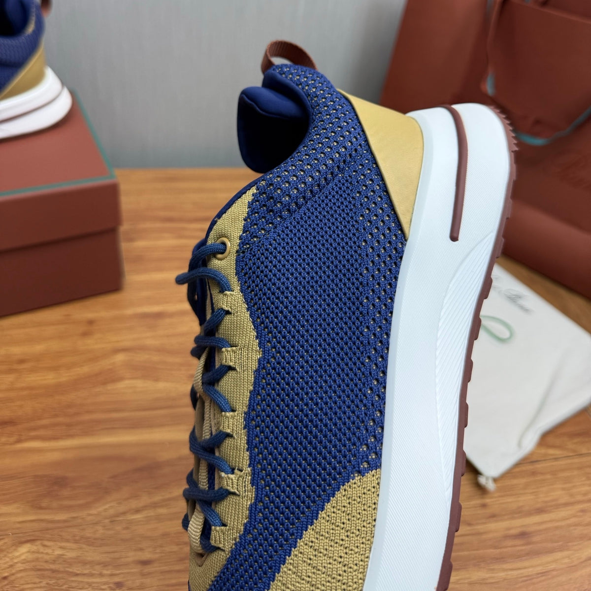 Loro Piana Blue & White Sneakers | Breathable Casual Style