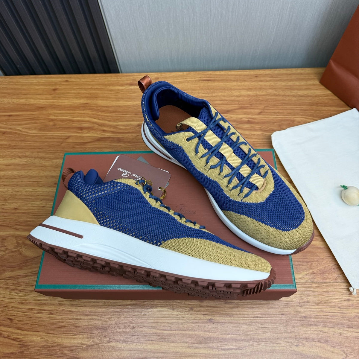 Loro Piana Blue & White Sneakers | Breathable Casual Style