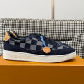 LV Textured Low-Top Casual Sneakers