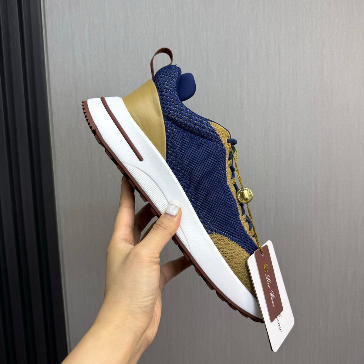 Loro Piana Blue & White Sneakers | Breathable Casual Style