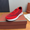 Loro Piana Red, Gray & Black Sneakers | Breathable Casual Style