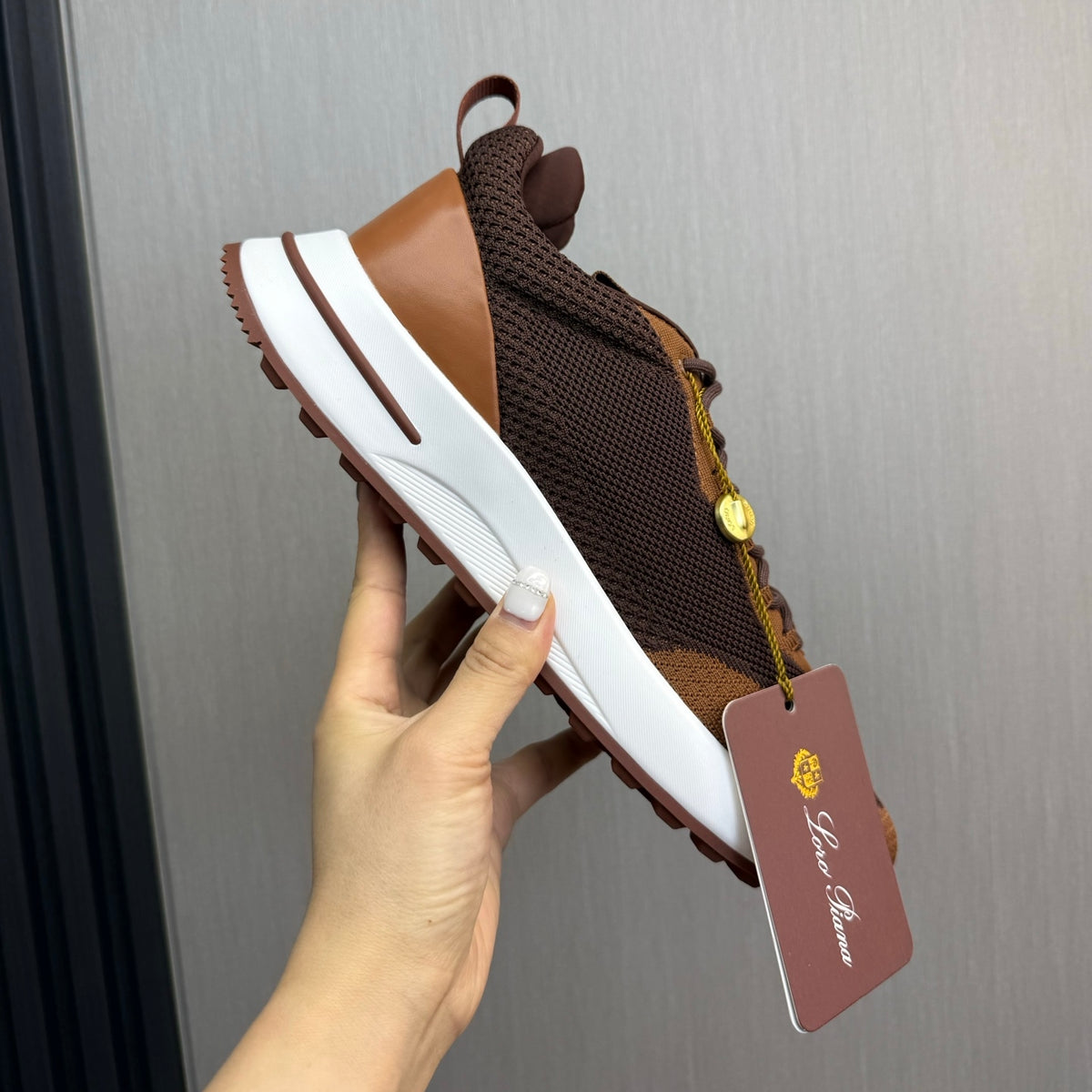 Loro Piana Brown & Black Sneakers | Breathable Casual Style