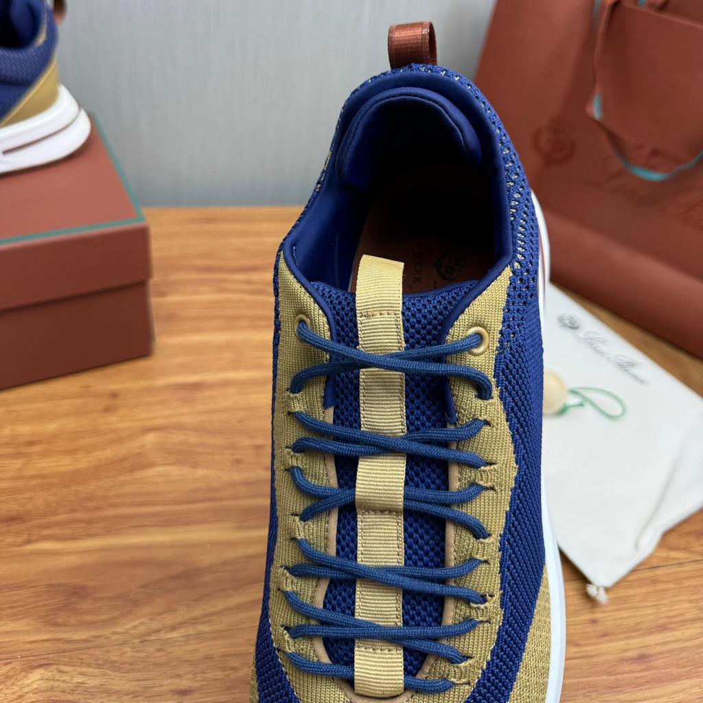 Loro Piana Blue & White Sneakers | Breathable Casual Style