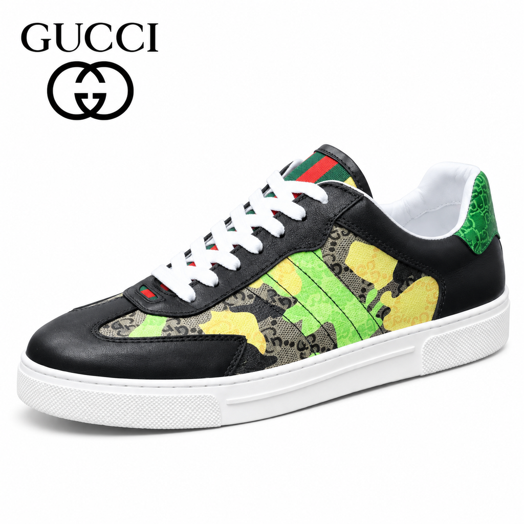 GUCCI Men's GG Camouflage Low-Top Sneakers – Style 427027