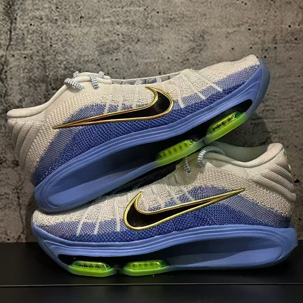 Nike G.T. Hustle 3 EP Basketball Shoes - White Blue Gold