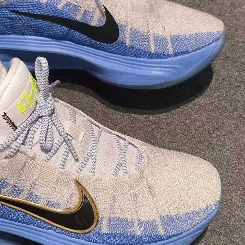 Nike G.T. Hustle 3 EP Basketball Shoes - White Blue Gold