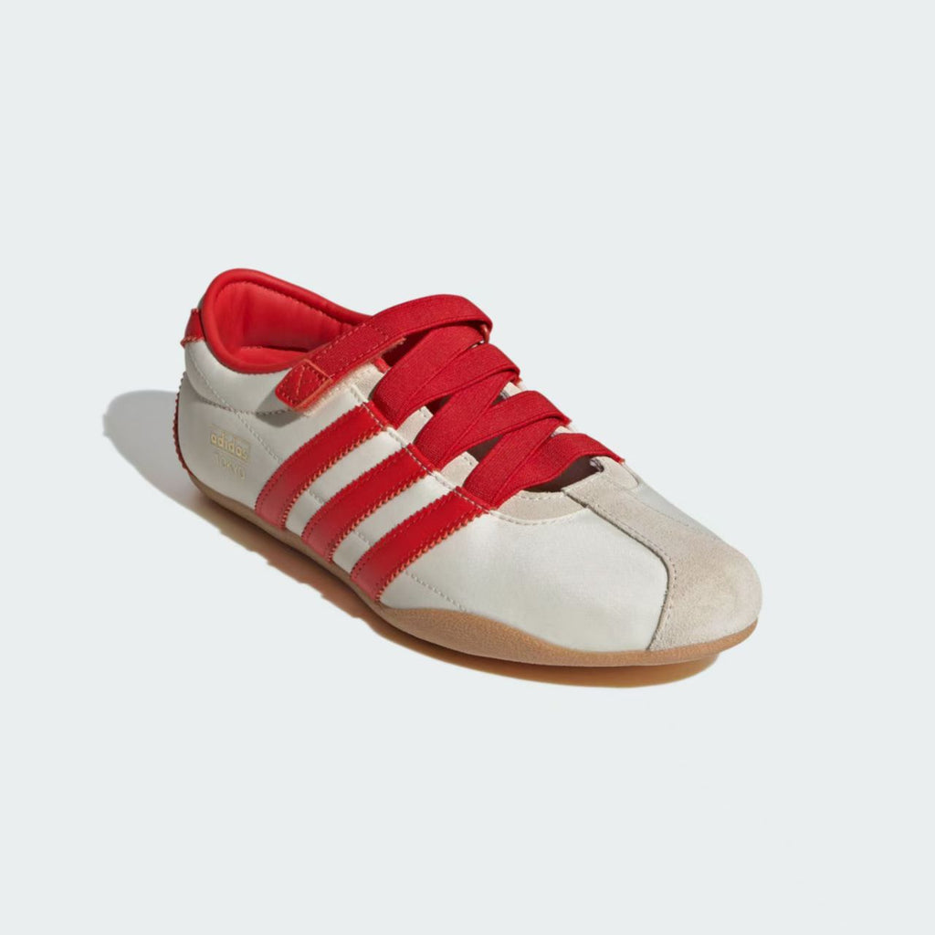 adidas Tokyo White & Red Low-Profile Sneakers