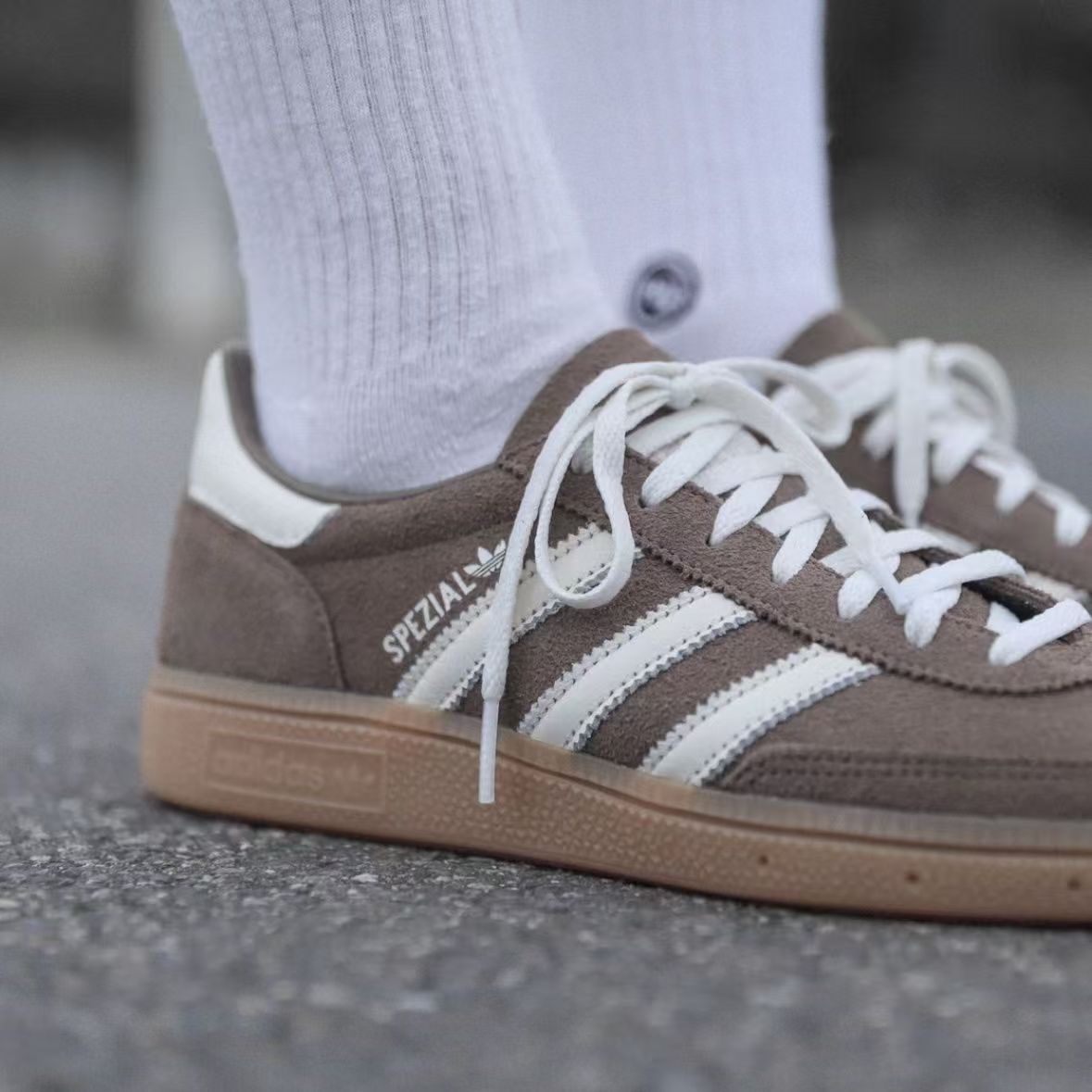 Adidas Handball Spezial Brown Suede-Style Sneakers