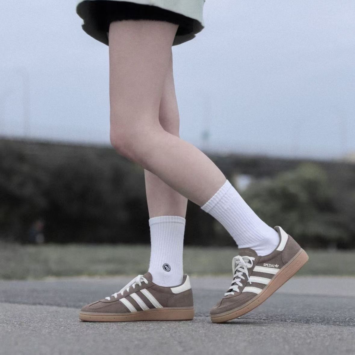 Adidas Handball Spezial Brown Suede-Style Sneakers
