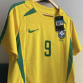 Nike Brazil 2002 Home Ronaldo #9 Soccer Jersey