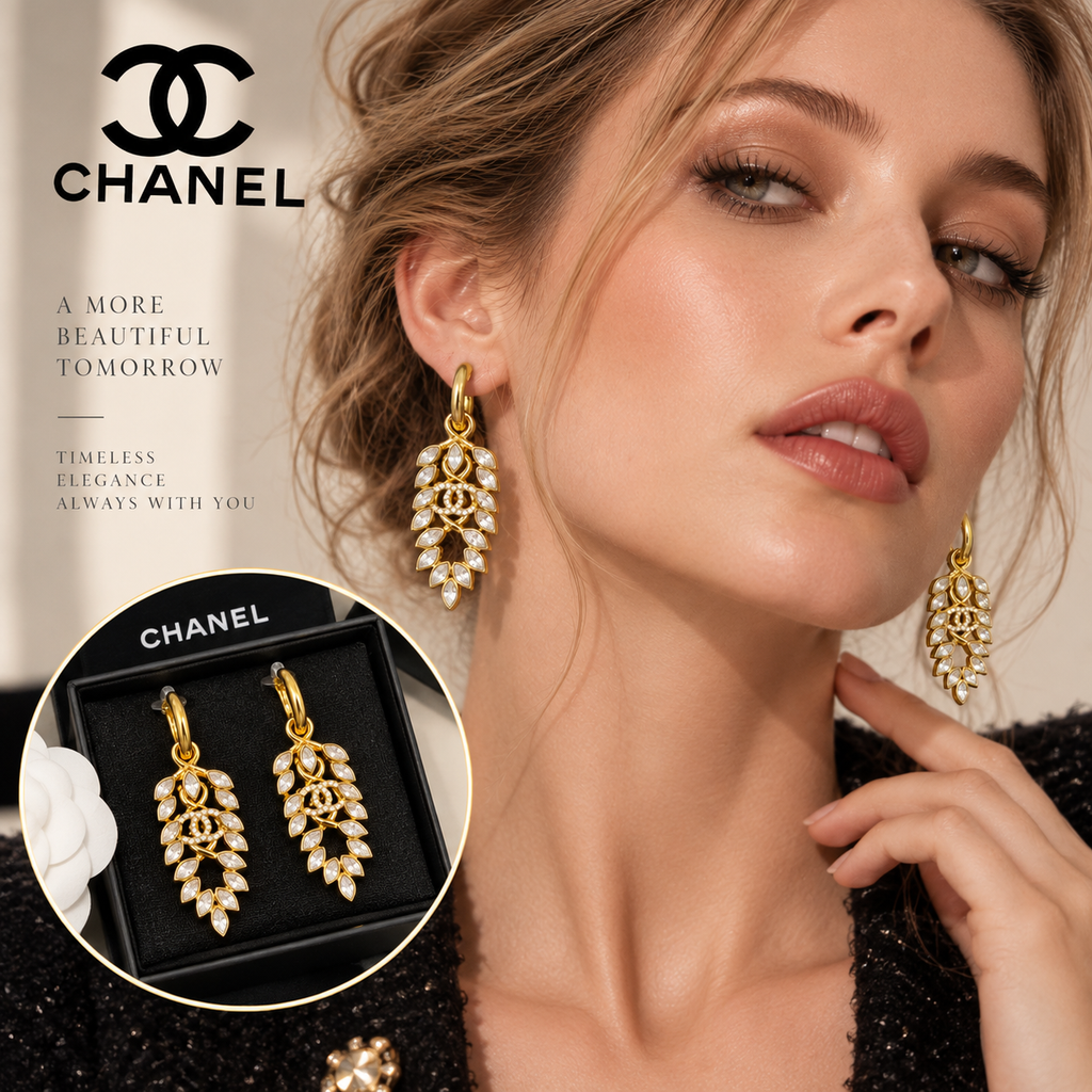 CHANEL Gold-Tone Double-C Tassel Pendant Necklace