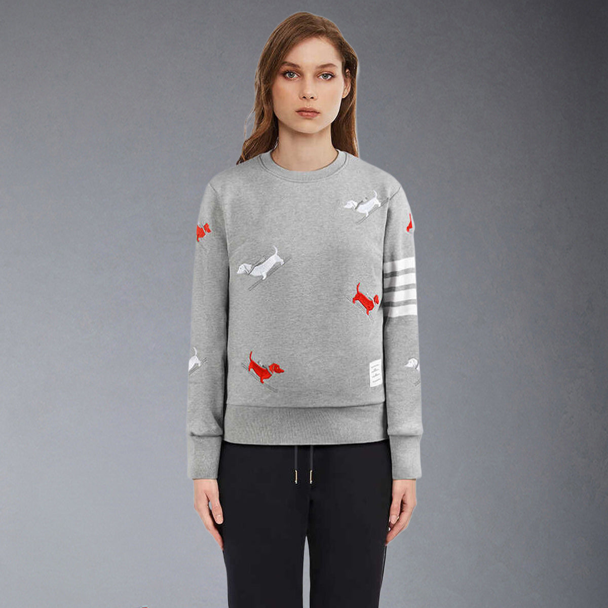 Thom Browne Puppy Embroidery Sweatshirt