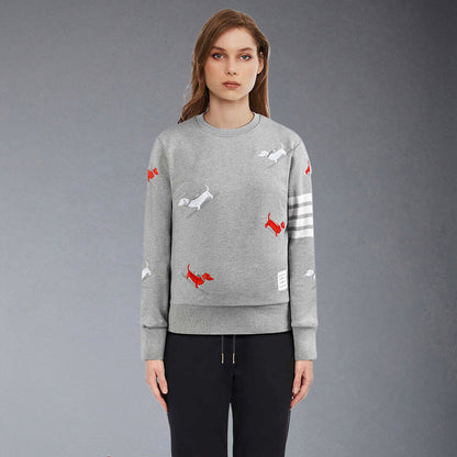 Thom Browne Puppy Embroidery Sweatshirt