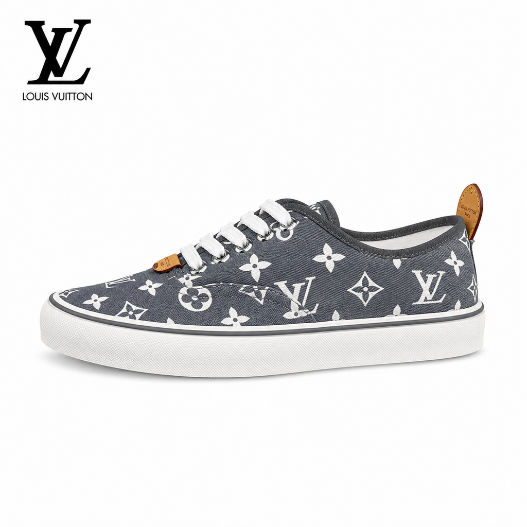LV Monogram Print Low-Top Sneakers