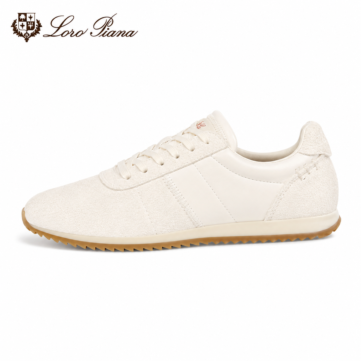 Loro Piana White, Black & Brown Sneakers | Breathable Casual Style
