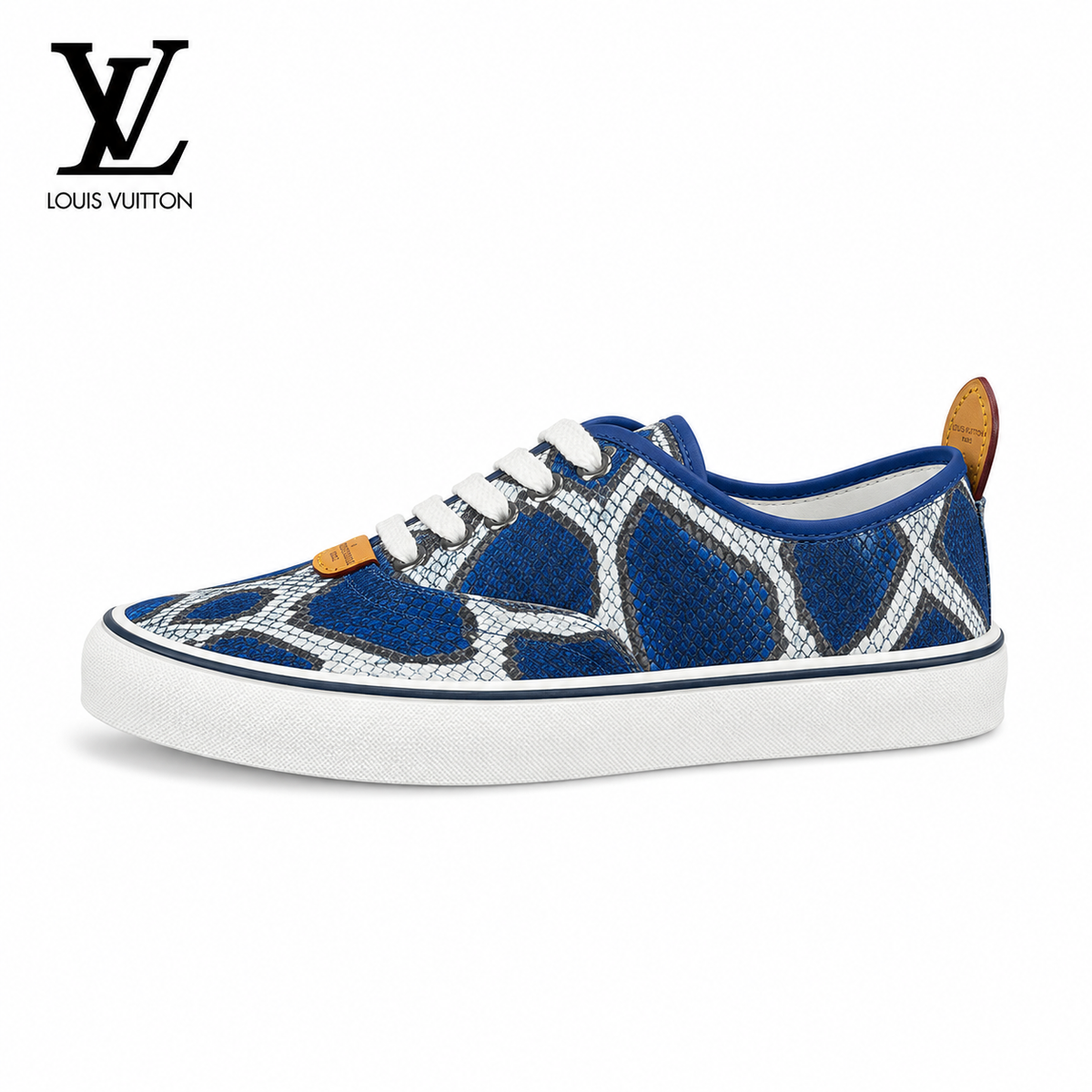 LV Textured Low-Top Casual Sneakers