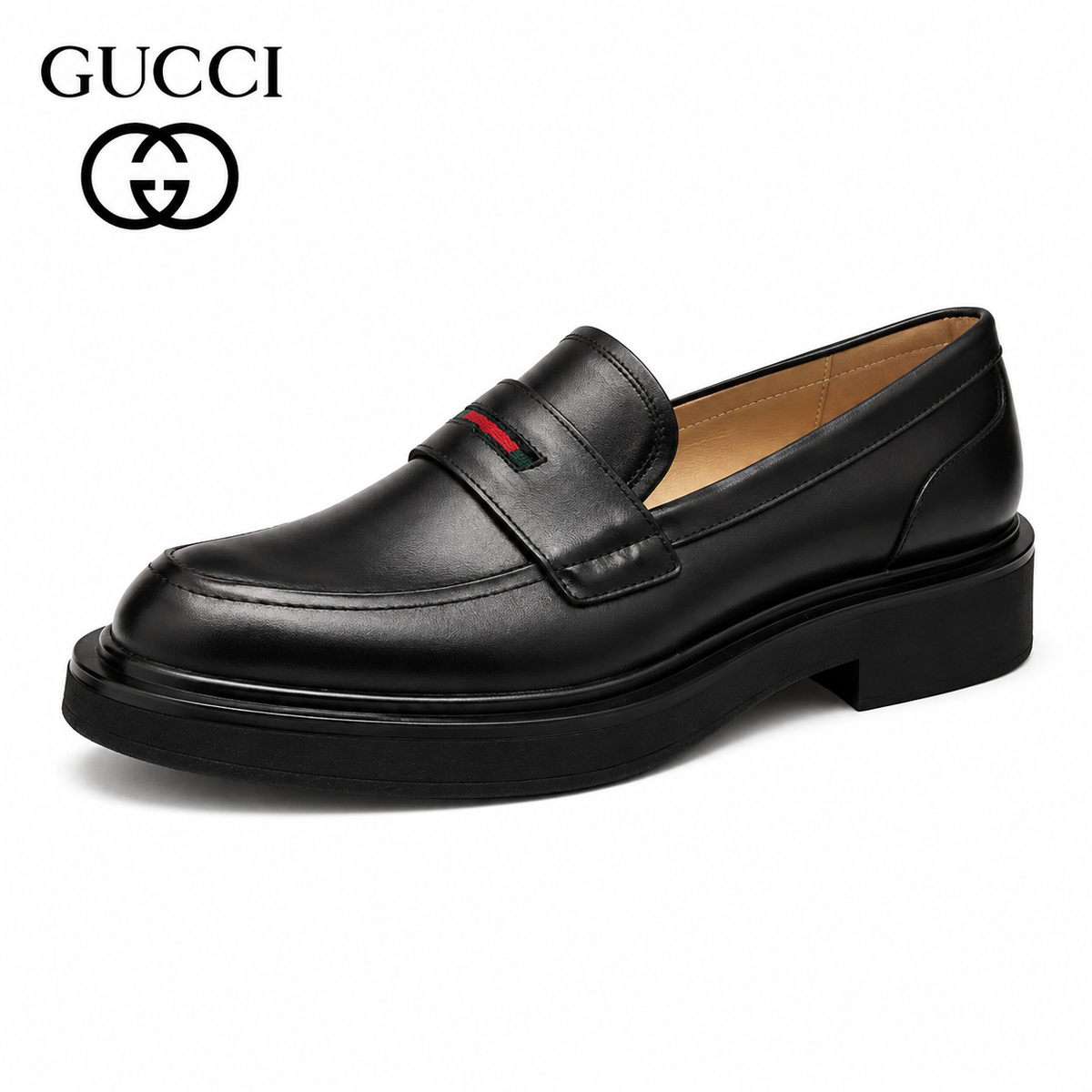 GUCCI Men's Chunky-Sole Penny Loafers – Black