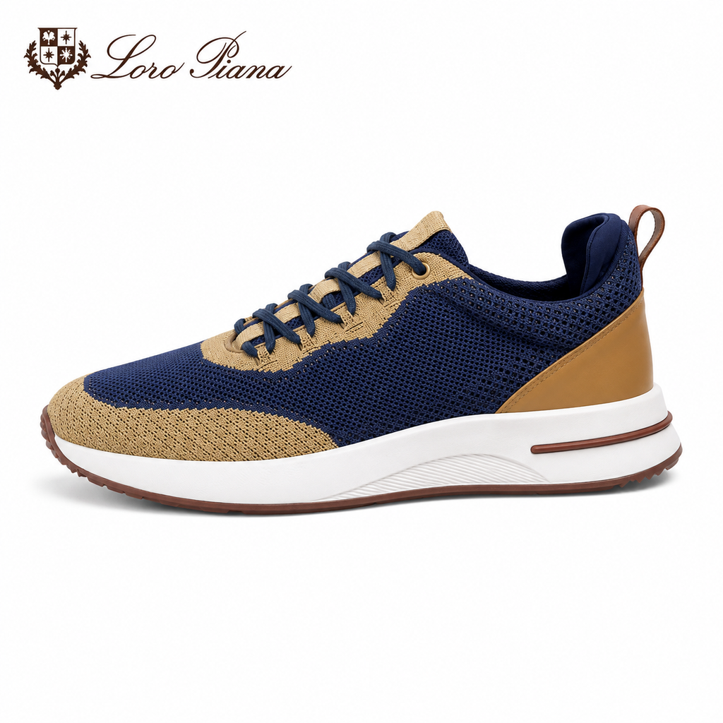Loro Piana Blue & White Sneakers | Breathable Casual Style