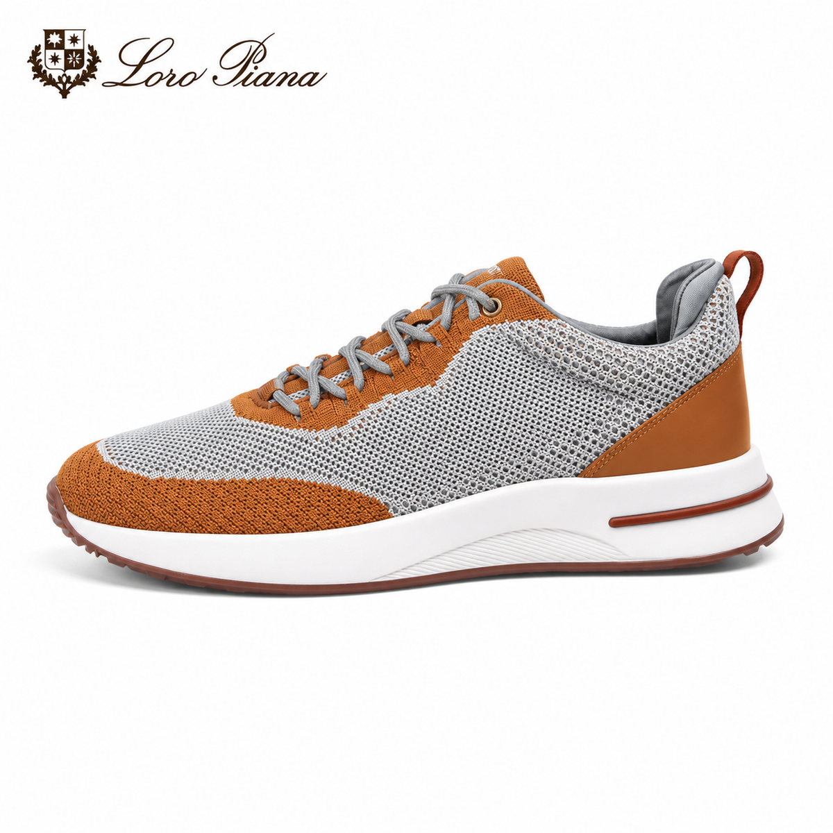 Loro Piana Brown, Yellow & Gray Sneakers | Breathable Casual Style
