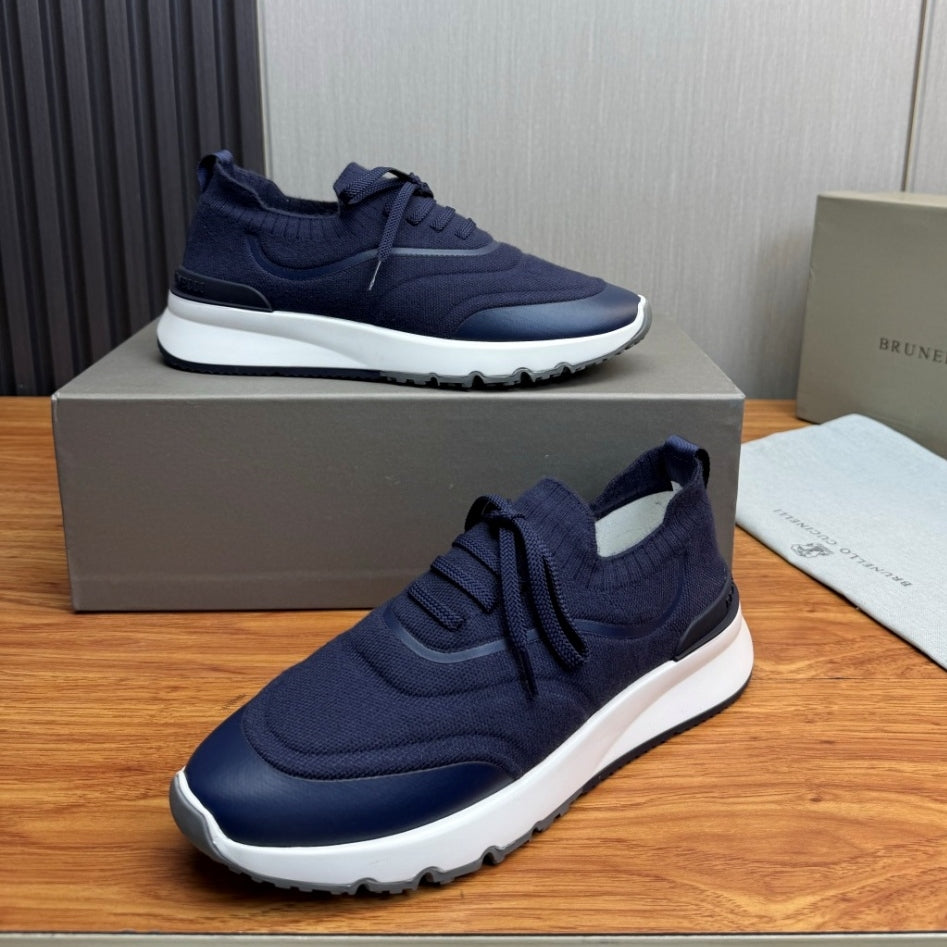 Brunello Cucinelli Textured Panel Runner Sneakers