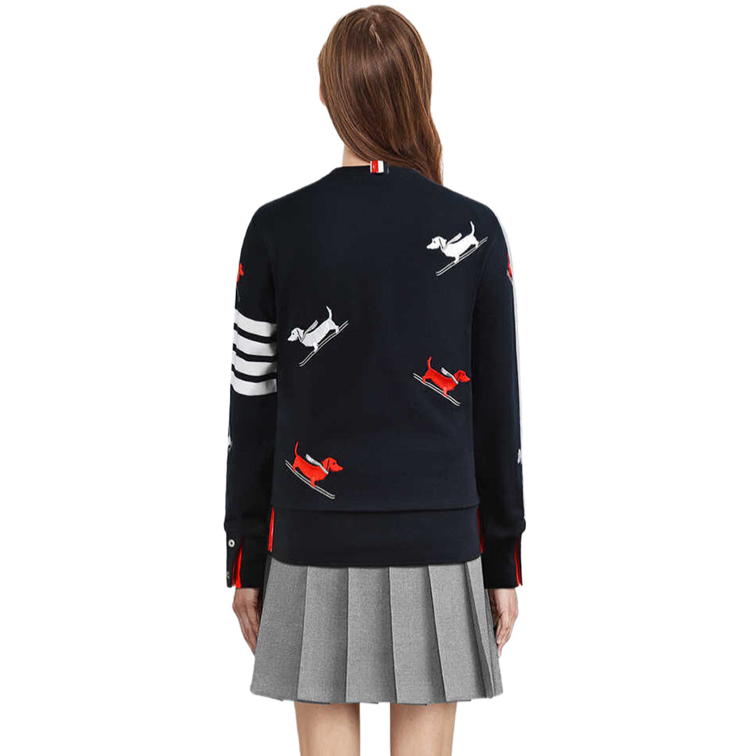 Thom Browne Puppy Embroidery Sweatshirt
